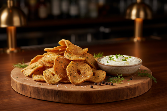 Bagel Chips with Dip